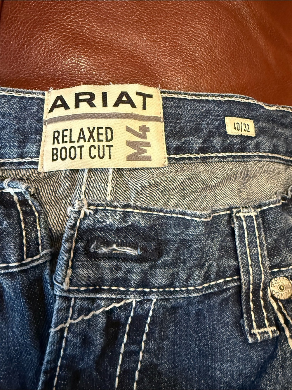 Ariat Men’s Relaxed Boot Cut Jeans in Dark Blue Denim